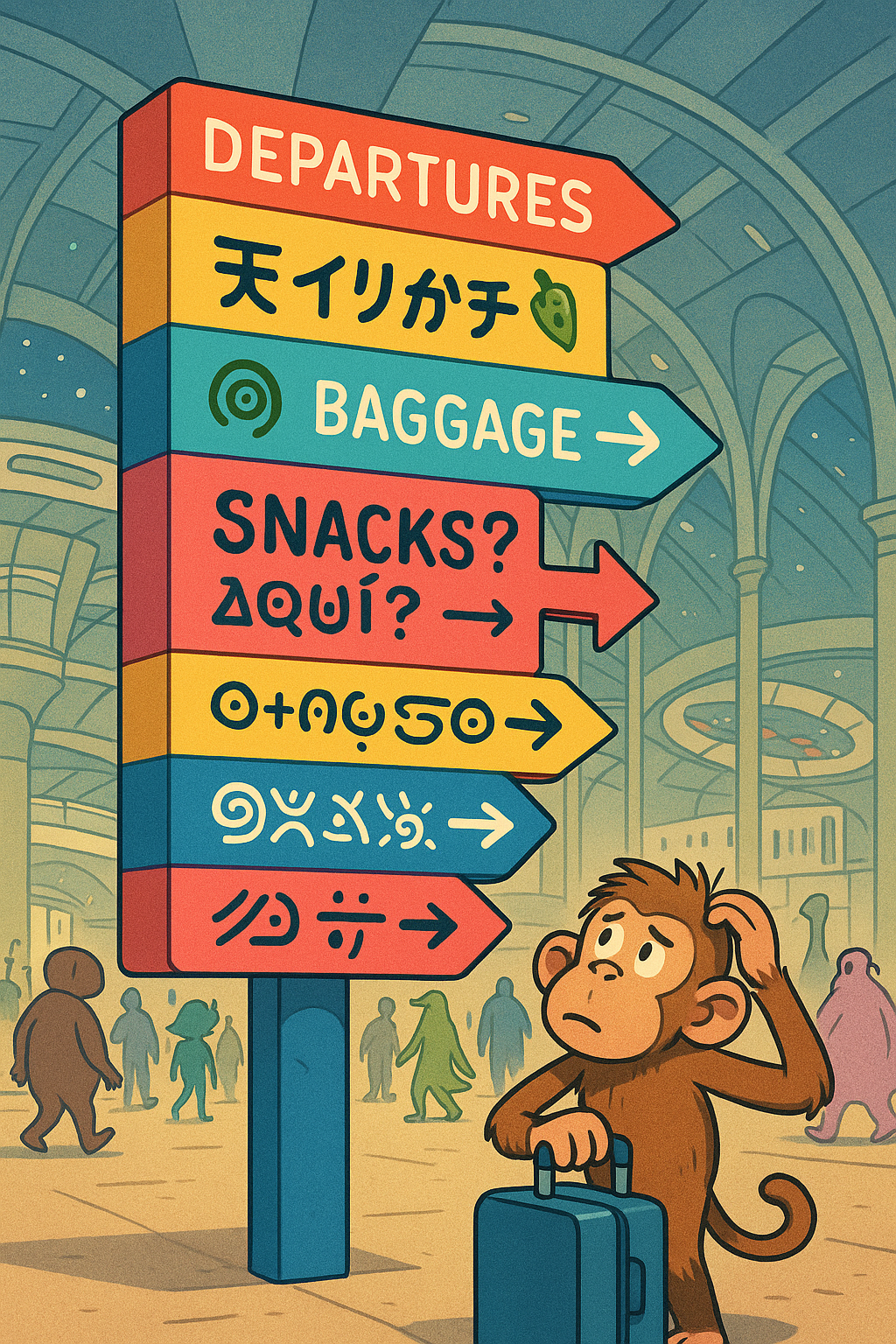 Monkey scratching his beard